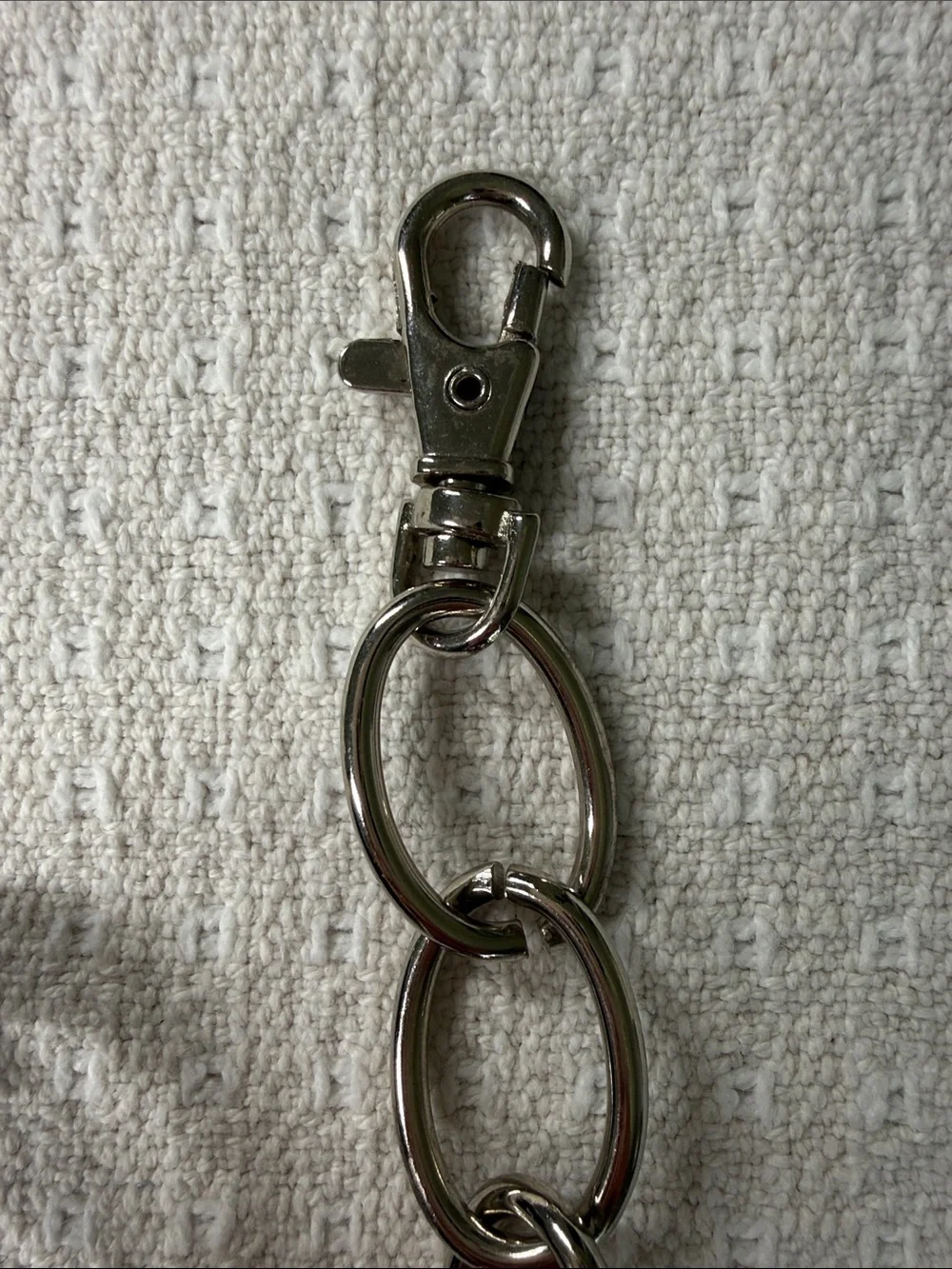 Nine west silver/ chrome and wood links chain belt fully adjustable